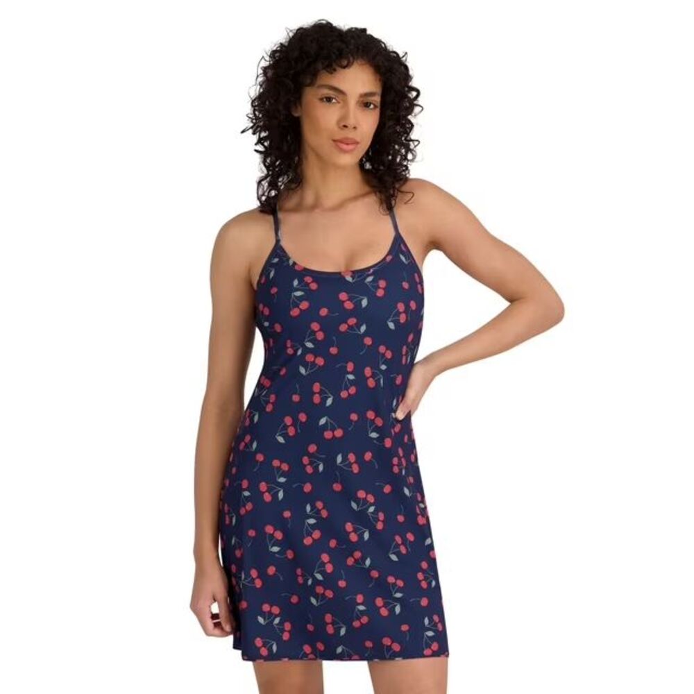 Outdoor Voices Very Cherry Navy Exercise Dress S Tennis Hiking Pickleball NWT
